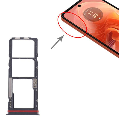 Original SIM Card Tray Set for Motorola Moto G04s - 10pcs (Black) Including SIM & Micro SD Card Trays