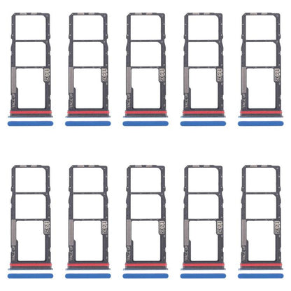 Original SIM Card Tray Set for Motorola Moto G04s - 10pcs (Includes SIM & Micro SD Card Trays, Blue)
