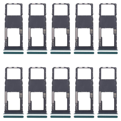 Original SIM Card Tray & Micro SD Card Tray for Motorola Moto G04 (10pcs, Green) - Replacement Parts