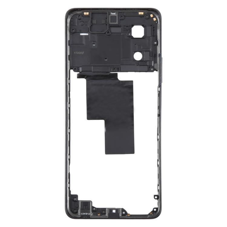Genuine Black Middle Frame Bezel Plate for OPPO A58 4G (CPH2577) - Replacement Part, Fully Compatible
