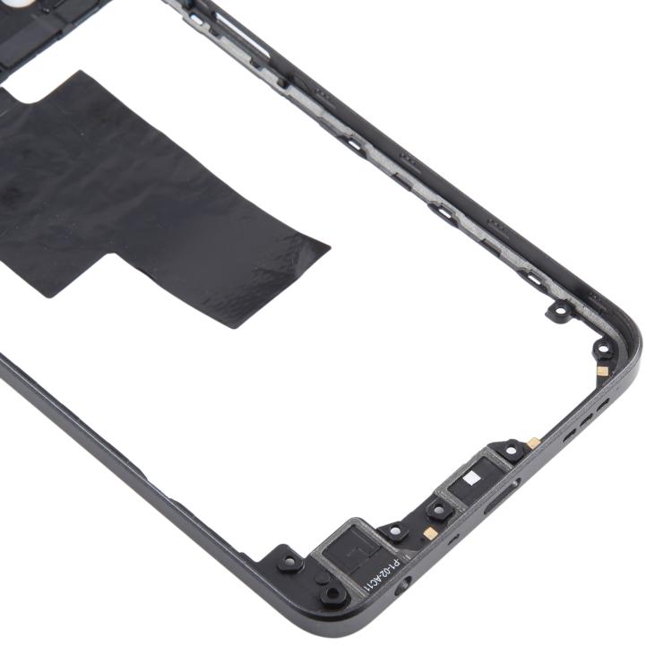 Genuine Black Middle Frame Bezel Plate for OPPO A58 4G (CPH2577) - Replacement Part, Fully Compatible