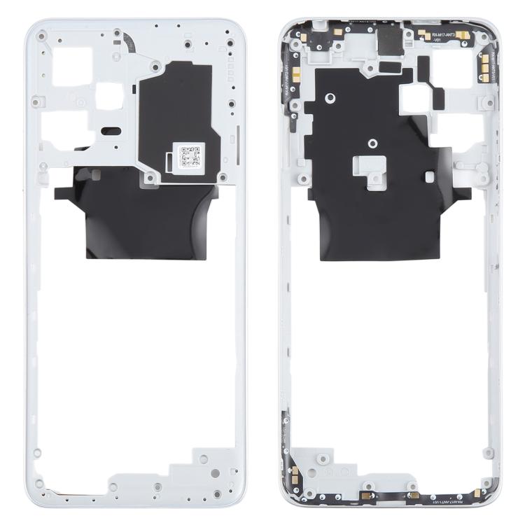 Original Middle Frame Bezel Plate for Xiaomi Redmi Note 12 5G (Silver) - Replacement Part, Fully Compatible