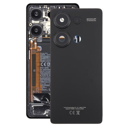 Xiaomi Redmi Note 13 Pro 4G OEM Black Battery Back Cover with Camera Lens Frame Replacement
