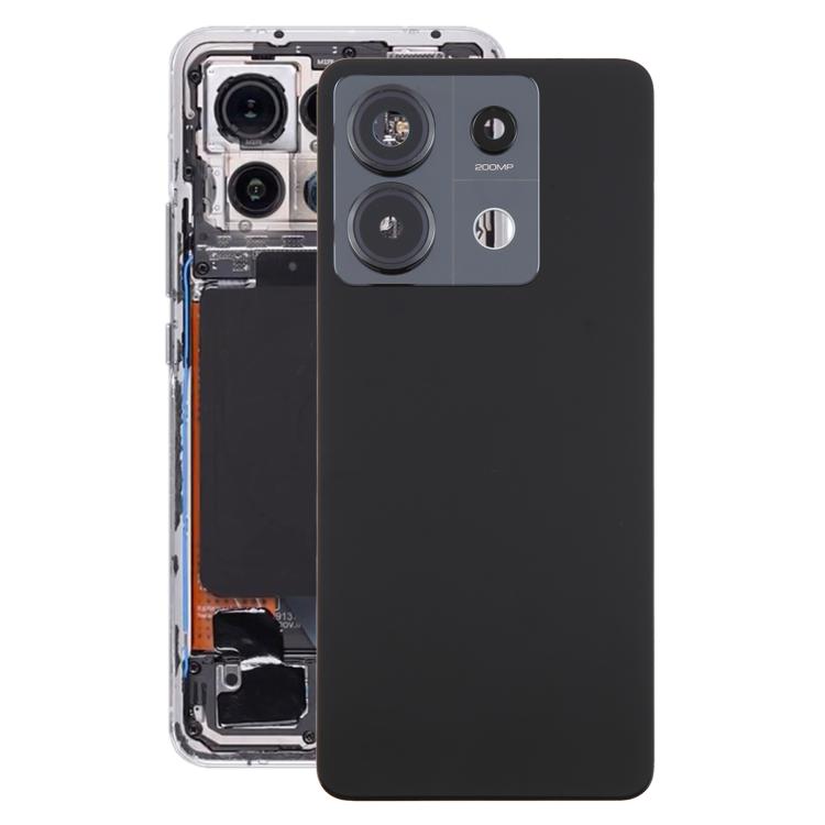 Xiaomi Redmi Note 13 Pro 5G OEM Black Battery Back Cover with Camera Lens Frame Replacement
