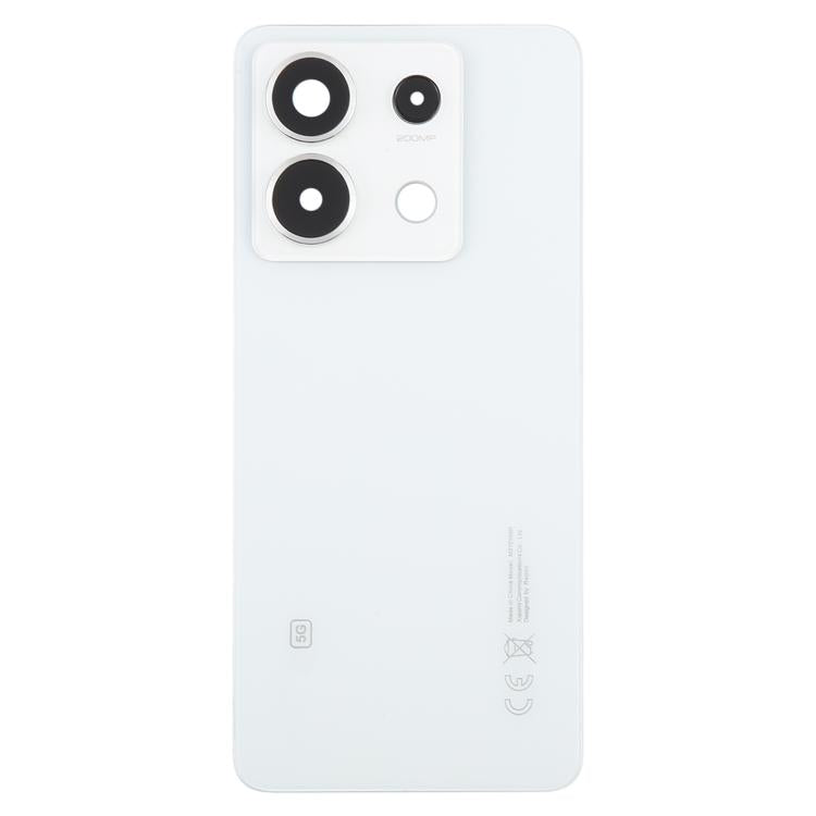 Xiaomi Redmi Note 13 Pro 5G OEM Back Cover with Camera Lens Frame Replacement - White