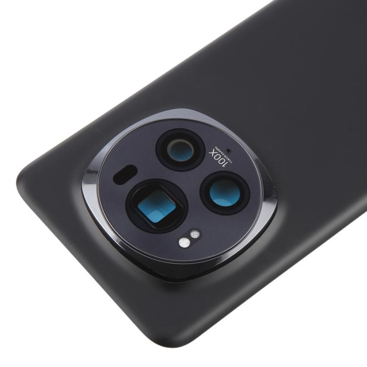 Honor Magic6 Pro Battery Back Cover Replacement with Camera Lens Frame (Black) - Perfect Fit & Quality Checked