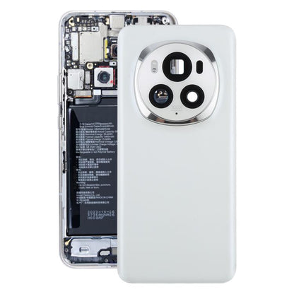 Honor Magic6 Pro White Battery Back Cover with Camera Lens Frame Replacement - Compatible & Quality Checked