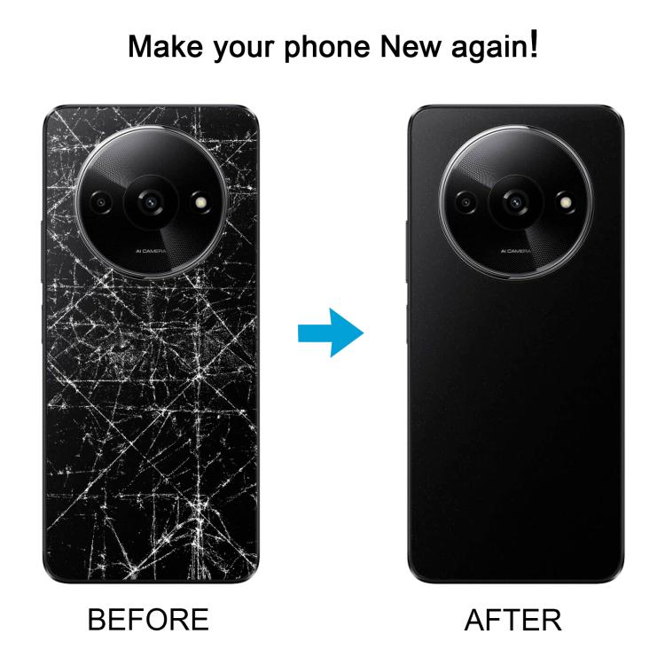 OEM Back Cover Replacement for Xiaomi Redmi A3x 4G (Black) - Perfect Fit, Professional Installation Recommended