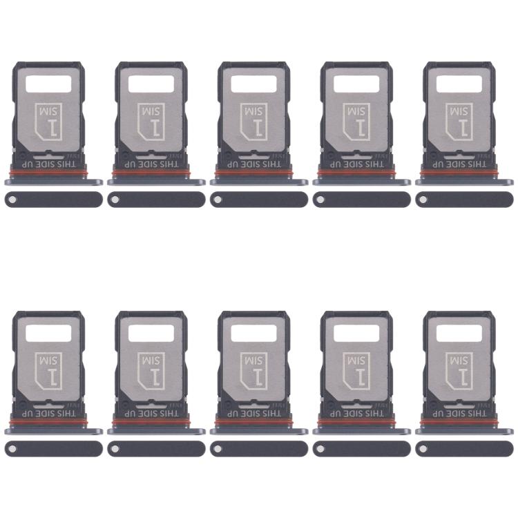 Original SIM Card Tray Set for Motorola Moto S30 Pro - 10pcs Replacement (Black)