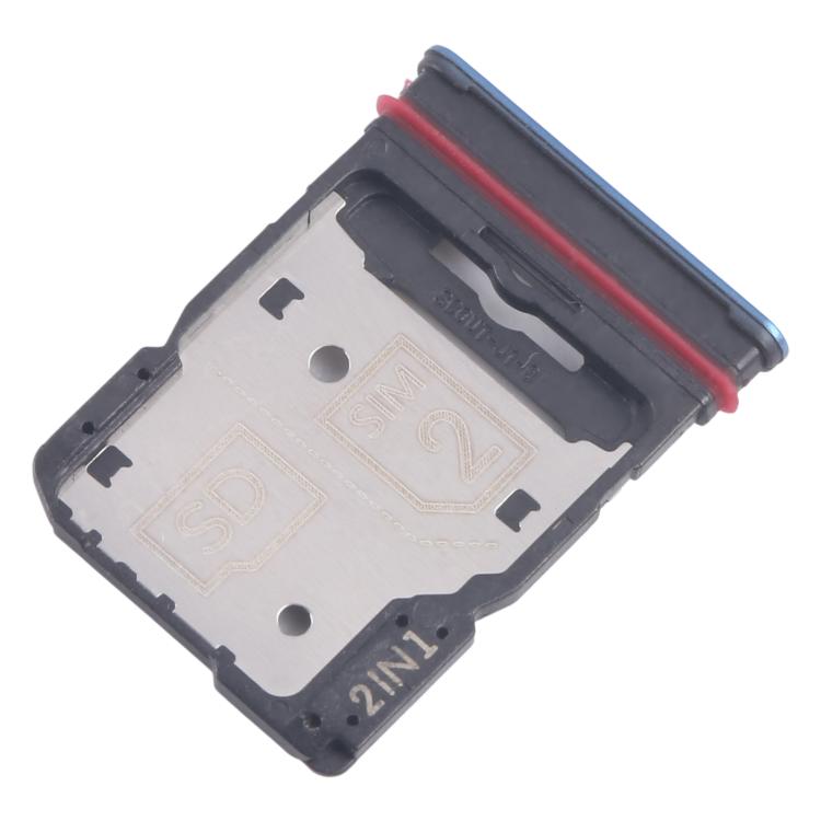 Original SIM Card Tray + Micro SD Card Tray for Motorola Edge 60 - 10pcs (Blue)