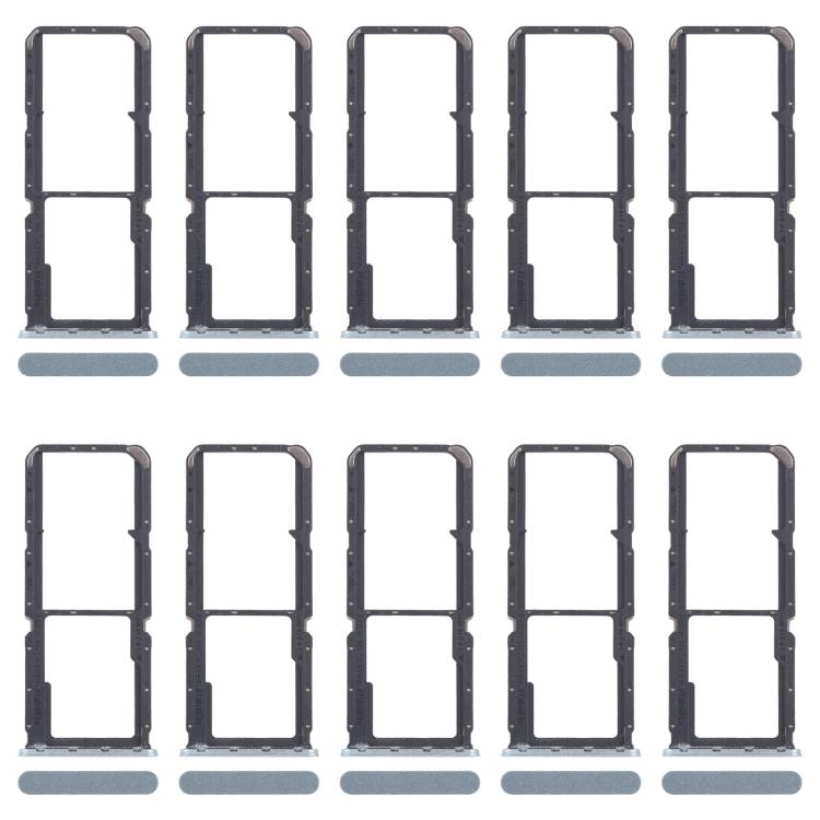 Original SIM Card Tray Set for OPPO A3x 4G CPH2641 - 10pcs (Green) + Micro SD Card Tray Replacement