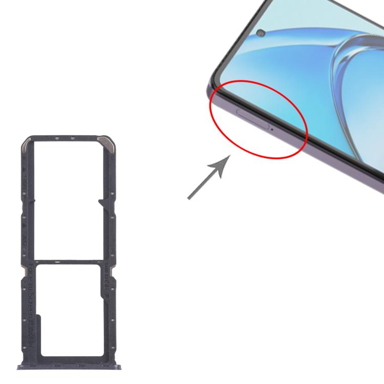 Original SIM Card Tray Set for OPPO A60 4G (CPH2631) - 10pcs Black SIM & Micro SD Card Trays