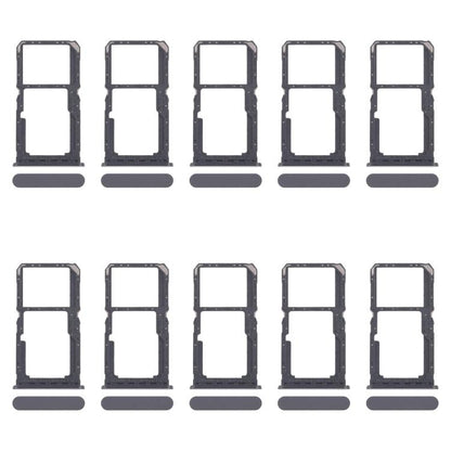 Original SIM Card Tray + Micro SD Card Tray for OPPO A80 5G (CPH2639) - 10pcs Set (Black)