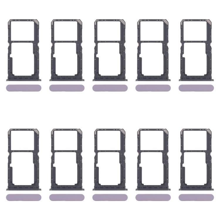 Original Purple SIM Card Tray & Micro SD Card Tray for OPPO A80 5G CPH2639 - 10pcs Replacement Set