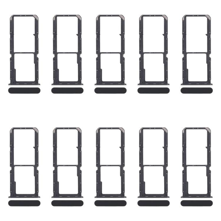 Original SIM Card Tray Set for OPPO Reno7 4G CPH2363 - 10pcs Black SIM & Micro SD Card Trays