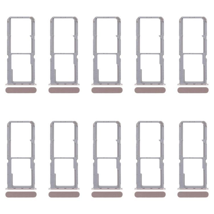 OPPO Reno7 4G CPH2363 Original SIM Card Tray Set (10pcs) + Micro SD Tray - Gold Replacement Accessory
