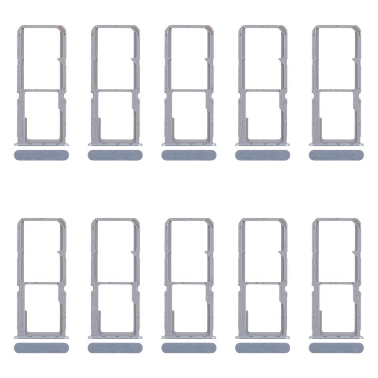 Original OPPO Reno7 4G CPH2363 SIM Card Tray Set - 10pcs (Includes SIM & Micro SD Card Trays) - Blue