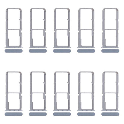 Original OPPO Reno7 4G CPH2363 SIM Card Tray Set - 10pcs (Includes SIM & Micro SD Card Trays) - Blue