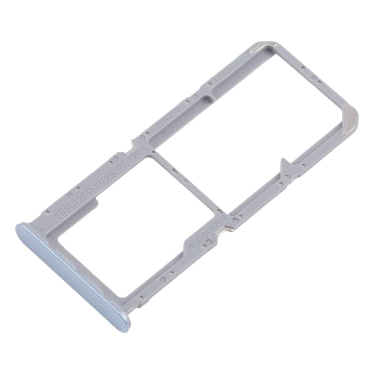 Original OPPO Reno7 4G CPH2363 SIM Card Tray Set - 10pcs (Includes SIM & Micro SD Card Trays) - Blue