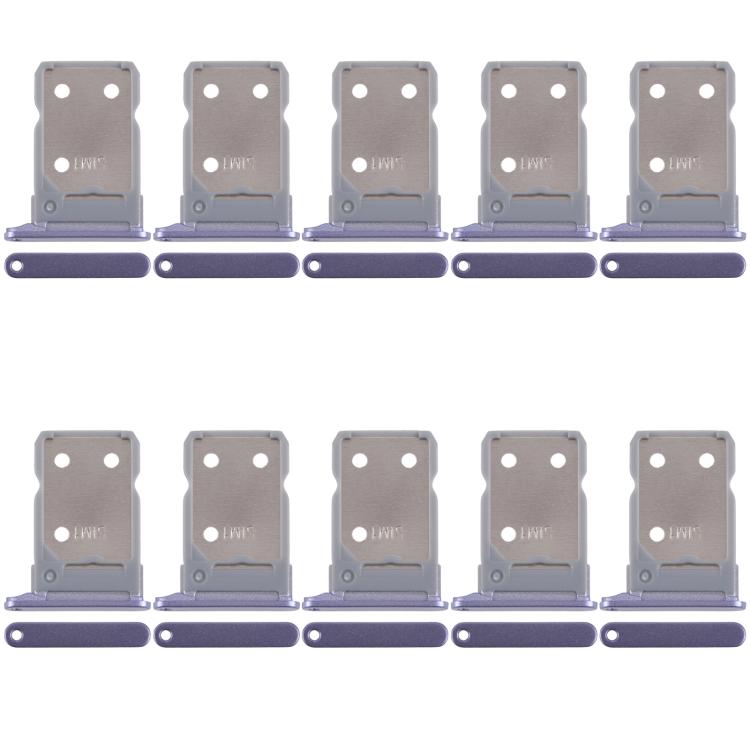 Original SIM Card Tray Set for OPPO Reno8 5G (CPH2359) - 10pcs Purple Replacement Trays