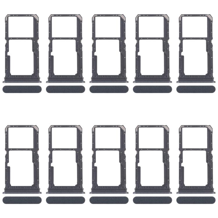 Original SIM Card Tray Set for OPPO F25 Pro - 10pcs (Black) | Includes SIM & Micro SD Card Tray