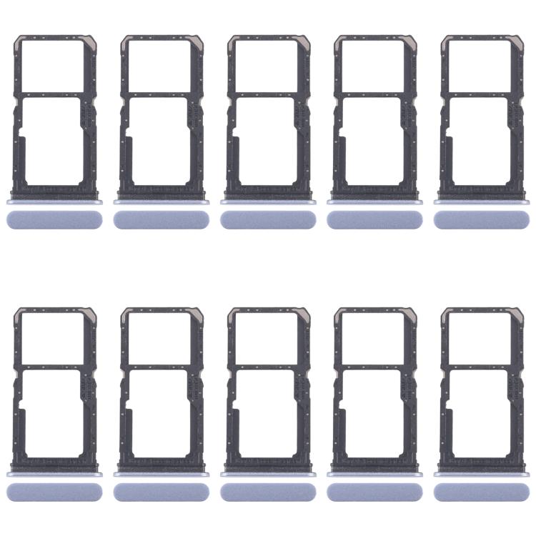 Original SIM Card Tray Set for OPPO F25 Pro - 10pcs (Includes SIM/Micro SD Card Tray, Blue)