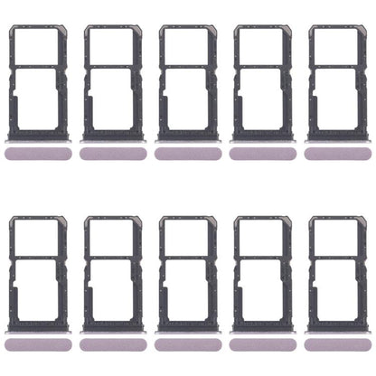 Original SIM Card Tray & Micro SD Card Tray for OPPO Reno11 F (CPH2603) - 10pcs Set (Pink)