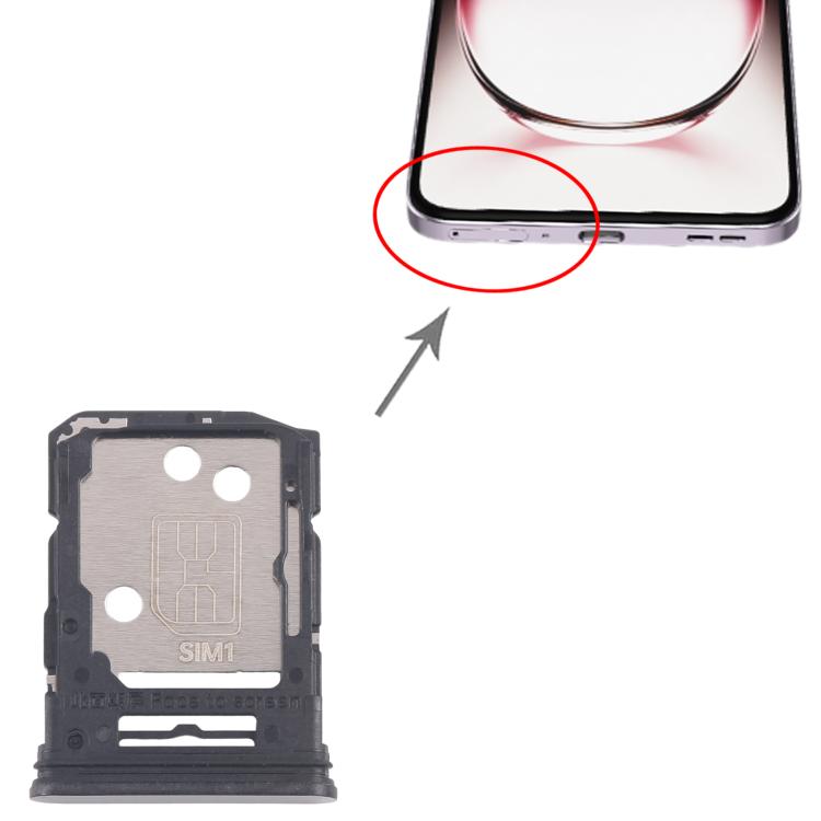 Original SIM Card Tray & Micro SD Card Tray for OPPO Reno12 Pro CPH2629 (10pcs, Black) - Replacement Parts