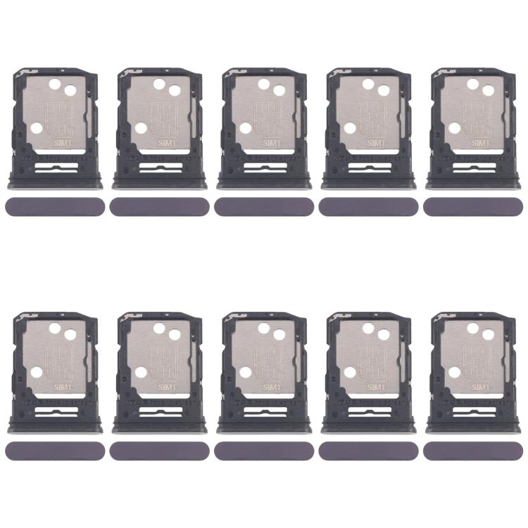 Original SIM Card Tray & Micro SD Card Tray for OPPO Reno12 5G CPH2625 - 10pcs (Black)