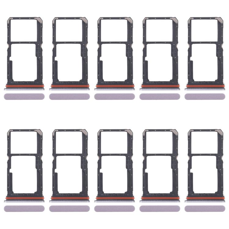 Original OPPO A5 Energy SIM Card Tray + Micro SD Card Tray (10pcs, Pink) - Replacement Parts