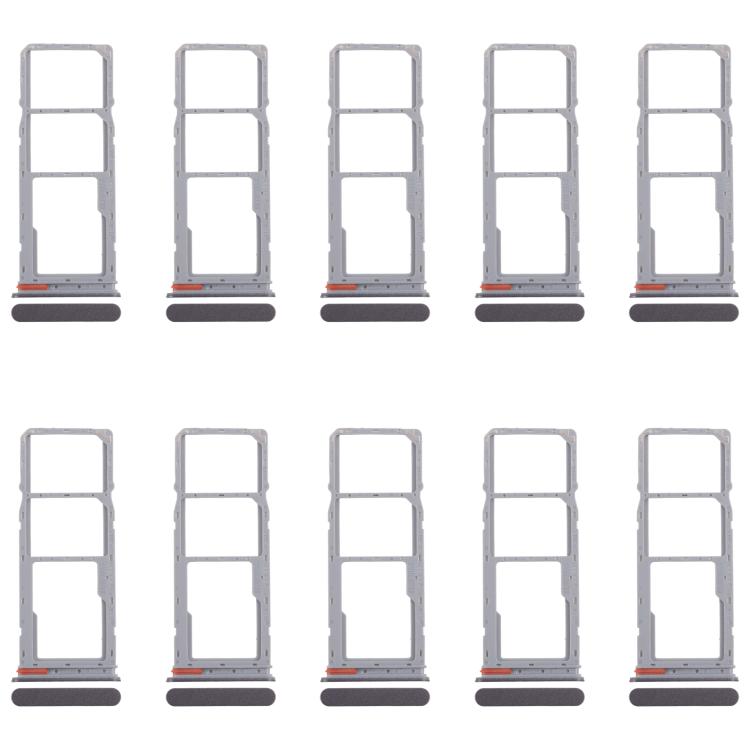 Original SIM Card Tray Set for Realme C75 4G RMX3941 (10pcs: SIM + Micro SD Tray, Black)