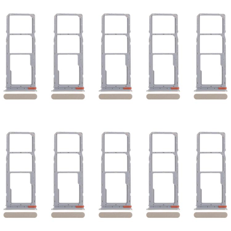 Original SIM Card Tray Set for Realme C75 4G RMX3941 - 10pcs (Gold) - Includes SIM & Micro SD Card Trays