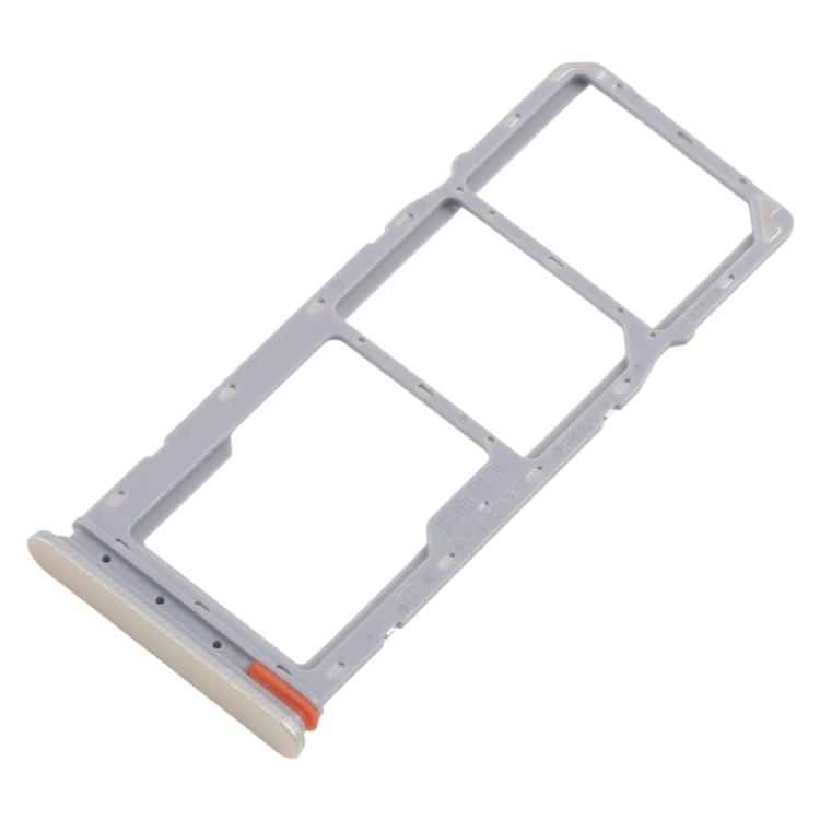 Original SIM Card Tray Set for Realme C75 4G RMX3941 - 10pcs (Gold) - Includes SIM & Micro SD Card Trays