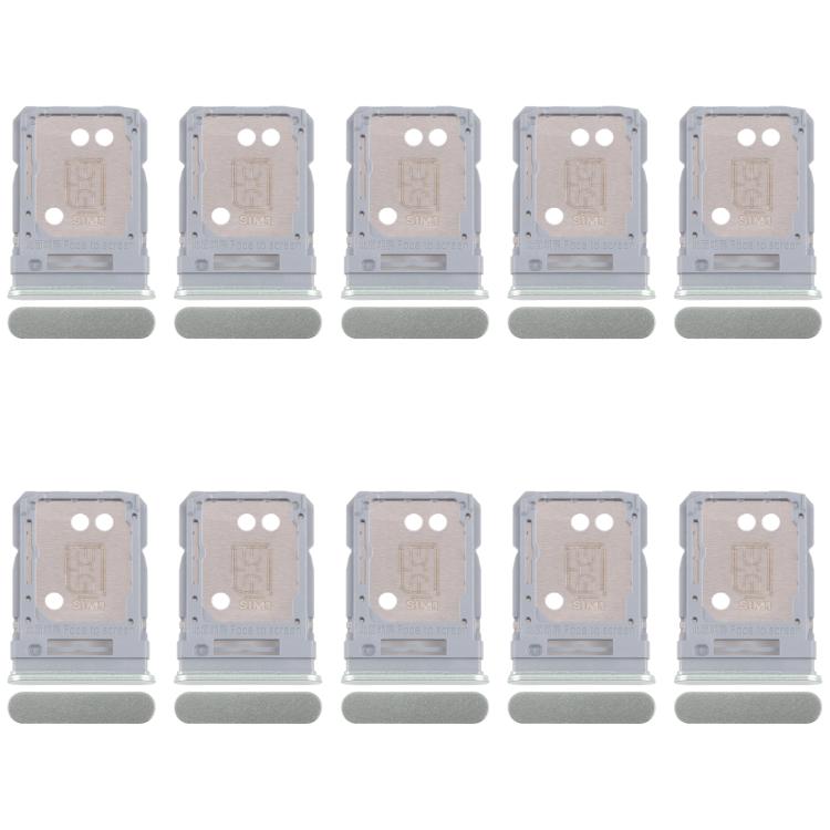 Original SIM Card Tray + Micro SD Card Tray for Realme 12+ 5G RMX3867 - 10pcs (Light Green)