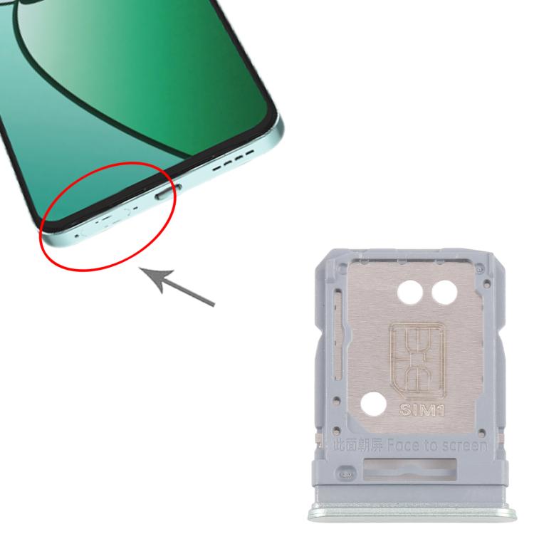 Original SIM Card Tray + Micro SD Card Tray for Realme 12+ 5G RMX3867 - 10pcs (Light Green)