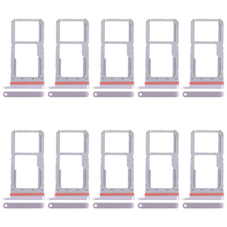 Original SIM Card Tray + Micro SD Card Tray for Realme 13 5G RMX3951 (10pcs, Pink) - Replacement Parts