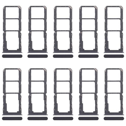 Original SIM Card Tray Set for Realme 11 5G RMX3780 - 10pcs (Black) + Micro SD Card Tray Replacement