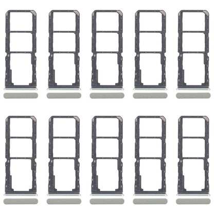 Original SIM Card Tray Set for Realme 11x 5G RMX3785 - 10pcs (Includes SIM & Micro SD Tray, Green)