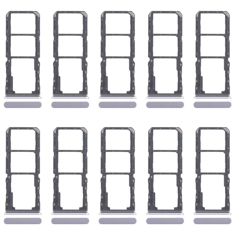 Original SIM Card Tray Set for Realme 11x 5G RMX3785 - 10pcs (Includes SIM + Micro SD Tray, Blue)