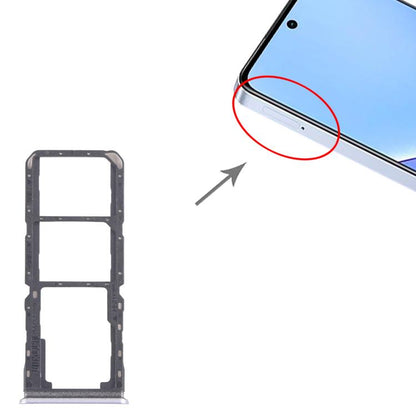 Original SIM Card Tray Set for Realme 11x 5G RMX3785 - 10pcs (Includes SIM + Micro SD Tray, Blue)