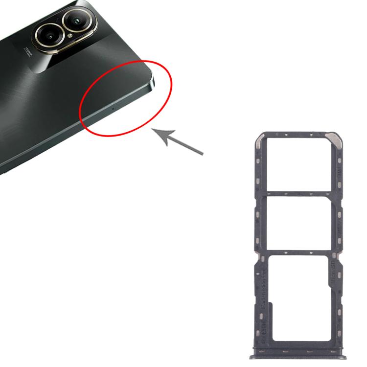 Original SIM Card Tray Set for Realme C67 4G RMX3890 - 10pcs (Dark Green) + Micro SD Card Tray Replacement