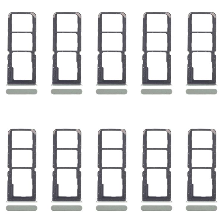Original SIM Card Tray Set for Realme C67 4G RMX3890 - 10pcs (Light Green) + Micro SD Card Tray Replacement