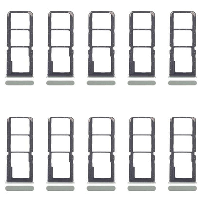 Original SIM Card Tray Set for Realme C67 4G RMX3890 - 10pcs (Light Green) + Micro SD Card Tray Replacement
