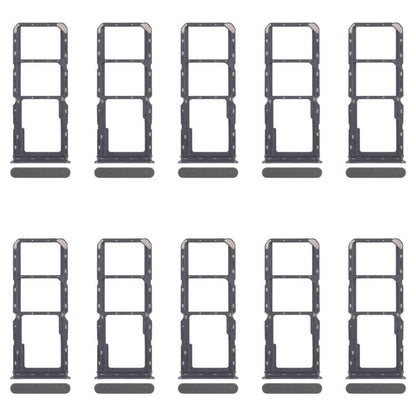 Original SIM Card Tray Set for Realme 12 Lite 4G (10pcs) - Includes SIM & Micro SD Card Trays (Dark Green)