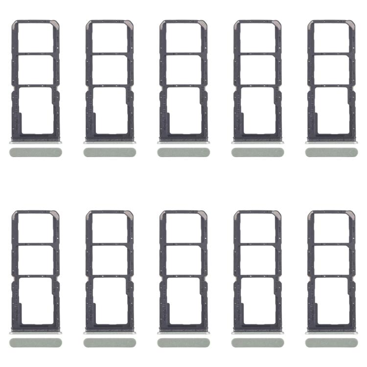 Realme 12 Lite 4G SIM Card Tray Set - 10pcs Original Light Green SIM & Micro SD Card Trays, Perfect Replacement