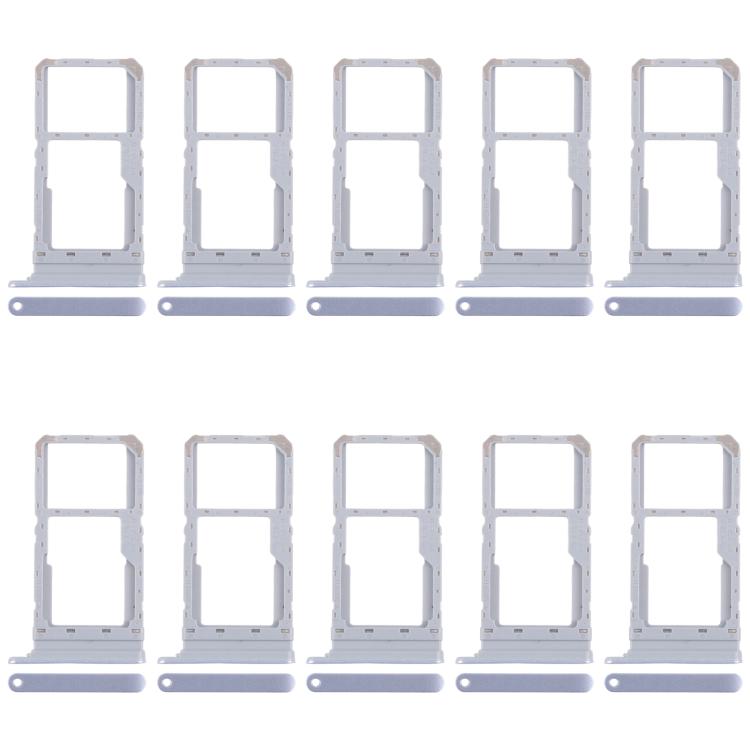 Original SIM Card Tray + Micro SD Card Tray for Realme 12 4G RMX3871 (10pcs, Blue) - Replacement Parts