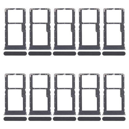 Original SIM Card Tray + Micro SD Card Tray for Realme 10 Pro 5G RMX3663/RMX3660/RMX3661 - 10pcs (Black)