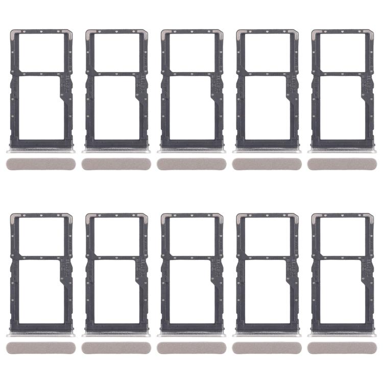 Realme 10 Pro 5G SIM Card Tray & Micro SD Card Tray (Gold) - 10pcs Original Replacement for RMX3663/RMX3660/RMX3661