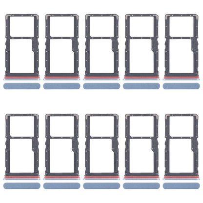 Original SIM Card Tray + Micro SD Card Tray for Realme 10 Pro 5G RMX3663/RMX3660/RMX3661 (10pcs, Blue)