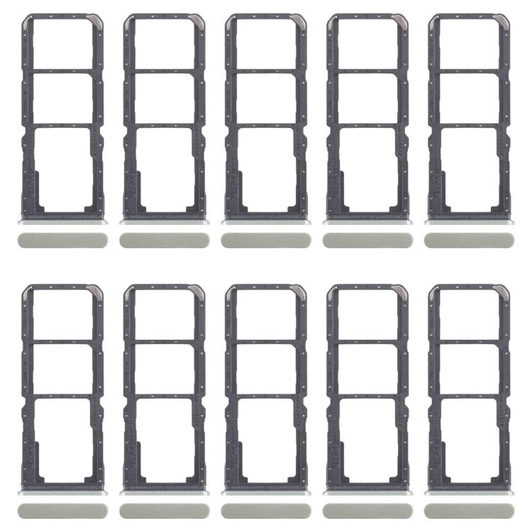 Original Green SIM Card Tray Set for Realme C67 5G - 10pcs (Includes SIM & Micro SD Card Trays)